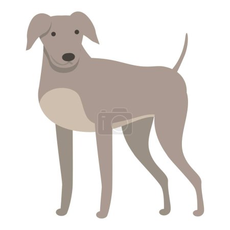 Ilustración de Fuerte vector de dibujos animados icono galgo. Animal perro. Sprint canino - Imagen libre de derechos