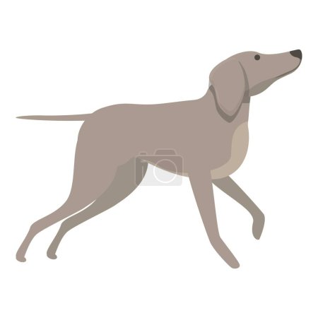 Ilustración de Icono perrito vector de dibujos animados. Animal de la Greyhood. Primavera canina - Imagen libre de derechos