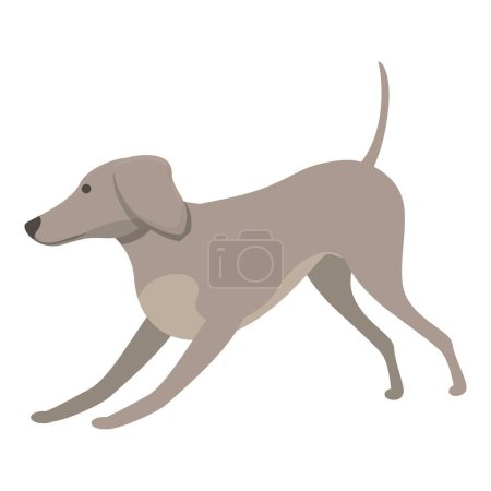 Ilustración de Greyhound jugar vector icono de dibujos animados. Correr animales. Sprint canino - Imagen libre de derechos