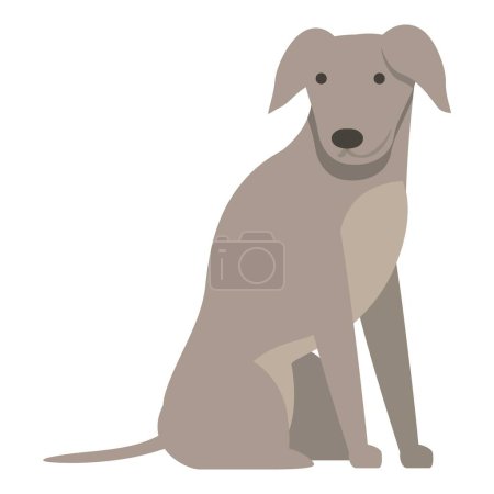 Ilustración de Cansado perro icono vector de dibujos animados. Animal galgo. Sprint canino - Imagen libre de derechos