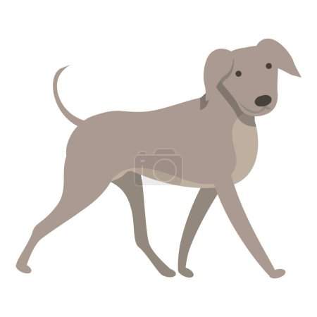 Ilustración de Perro paseo icono vector de dibujos animados. Correr animales. Raza sprint - Imagen libre de derechos