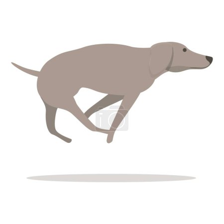 Ilustración de Greyhound ejecutar vector icono de dibujos animados. Animal perro. Sprint canino - Imagen libre de derechos