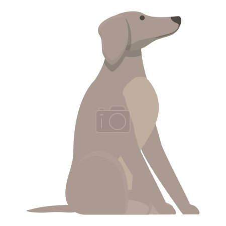 Ilustración de Perro icono vector de dibujos animados. Animal galgo. Mascota doméstica - Imagen libre de derechos