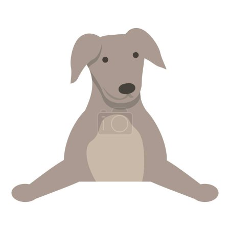 Ilustración de Galgo cachorro icono vector de dibujos animados. Animal perro. Ejecutar sprint - Imagen libre de derechos