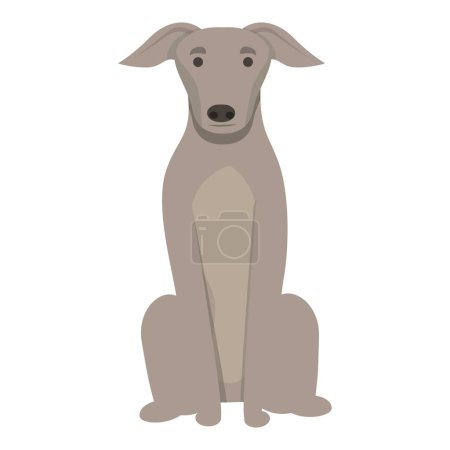 Chien canin icône dessin animé vecteur. Course d'animaux. Chiot de sprint