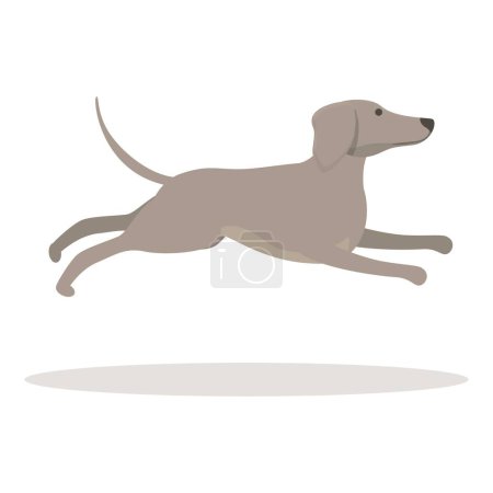 Ilustración de Perro sprint icono vector de dibujos animados. Correr animales. Cachorro canino - Imagen libre de derechos