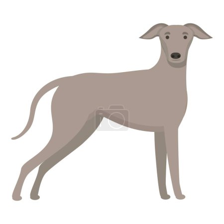 Ilustración de Icono de galgo vector de dibujos animados. Correr animales. Carrera canina - Imagen libre de derechos