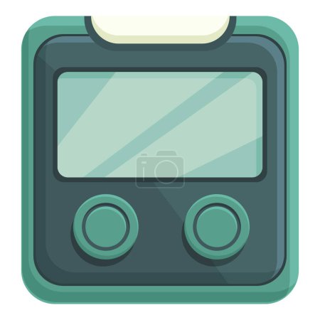 Ilustración de Portable detector de gas icono vector de dibujos animados. Monitor de instrumento. Ensayo natural - Imagen libre de derechos