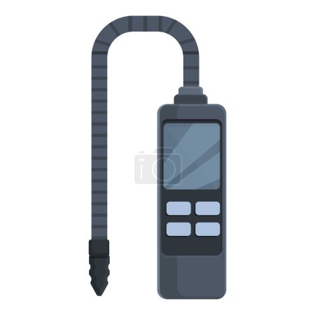 Ilustración de Accidente detector de gas icono vector de dibujos animados. Equipo portátil. Instrumento digital - Imagen libre de derechos