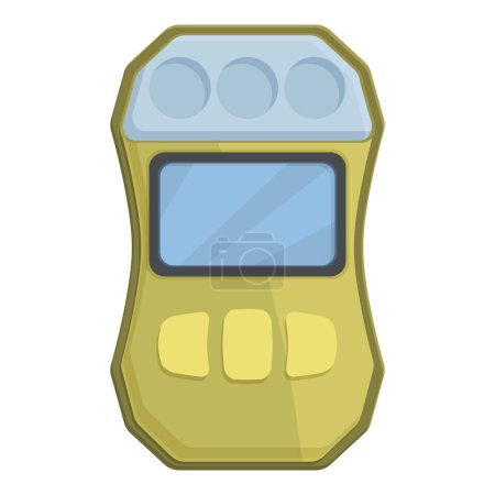 Ilustración de Prueba detector de gas icono vector de dibujos animados. Monitor de instrumento. Equipo portátil - Imagen libre de derechos