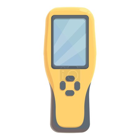 Illustration for Gas detector pipe icon cartoon vector. Monitor equipment. Digital device - Royalty Free Image