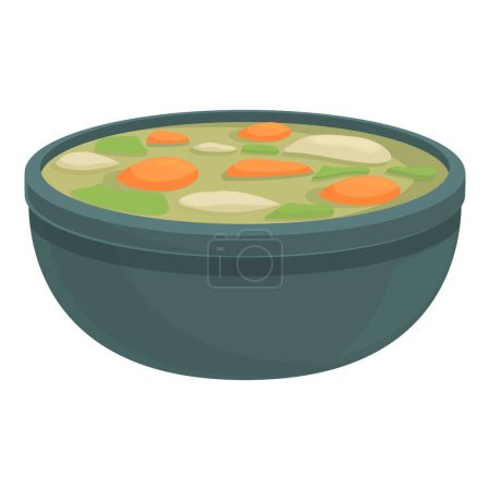 Chinese soup icon cartoon vector. Food dish. Meal eat