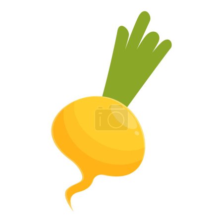 Illustration for Diet turnip icon cartoon vector. Green root. Fresh farm - Royalty Free Image