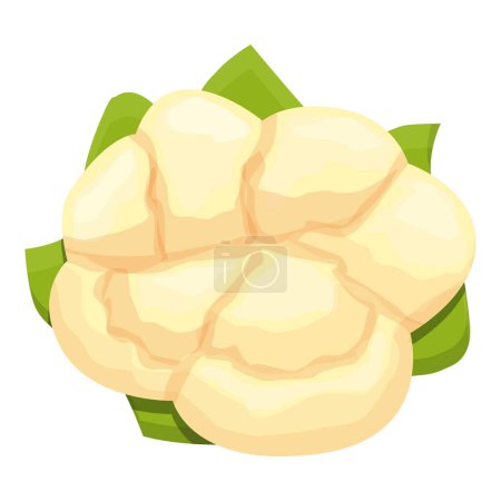 Téléchargez les illustrations : Brocoli chou-fleur icône dessin animé vecteur. Nourriture au chou. Ferme biologique - en licence libre de droit