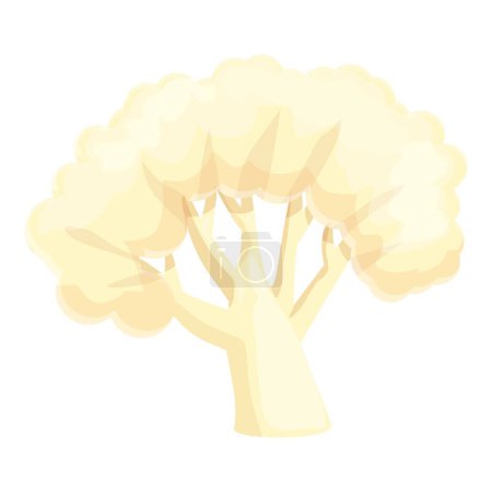 Téléchargez les illustrations : Petit déjeuner chou-fleur icône dessin animé vecteur. Nourriture au chou. Ferme biologique - en licence libre de droit