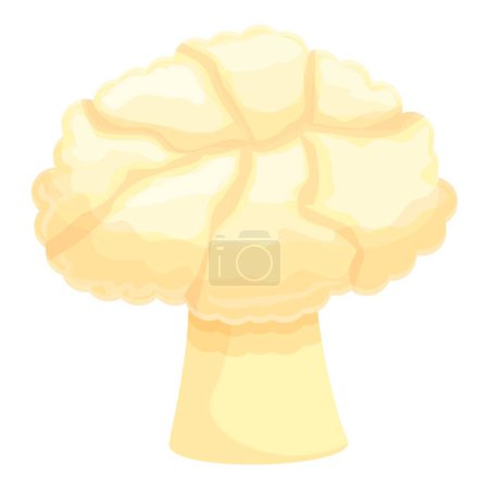 Téléchargez les illustrations : Cuisson chou-fleur icône dessin animé vecteur. Nourriture au chou. Légumes bio - en licence libre de droit