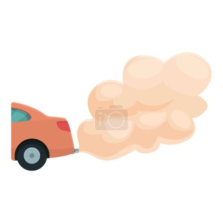 Illustration for Exhaust car smoke icon cartoon vector. Gas vehicle. Air co2 - Royalty Free Image