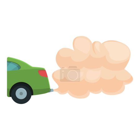 Icono de emisión de vehículos vector de dibujos animados. Humo de coche. Gases de escape