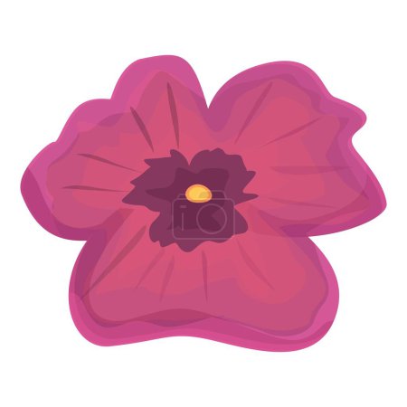 Illustration for Red pansy flower icon cartoon vector. Floral spring. Wild lilac - Royalty Free Image