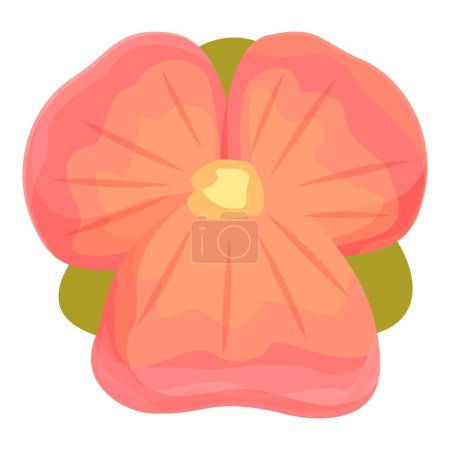 Illustration for Red fire pansy flower icon cartoon vector. Floral wild. Spring lilac - Royalty Free Image