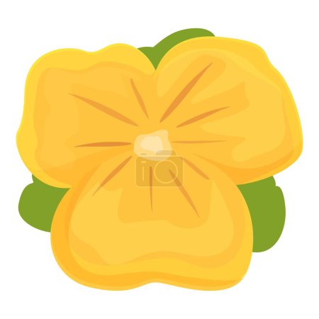 Illustration for Yellow floret icon cartoon vector. Pansy flower. Spring viola - Royalty Free Image