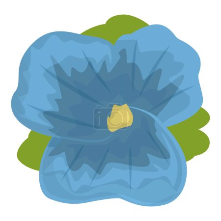 Illustration for Blue wild flower icon cartoon vector. Floral spring. Corner lilac - Royalty Free Image