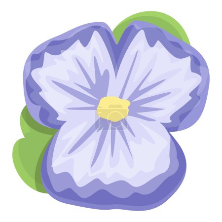 Illustration for Nature flower icon cartoon vector. Floral purple. Wild floret - Royalty Free Image