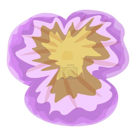 Illustration for Tropical floret icon cartoon vector. Pansy flower. Corner rose - Royalty Free Image