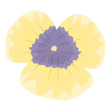 Illustration for Wild flower icon cartoon vector. Floral pansy. Spring viola - Royalty Free Image