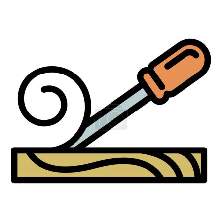 Illustration for Rasps tool icon outline vector. Wood tool. Work construction - Royalty Free Image