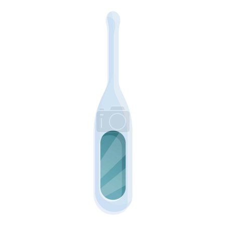 Illustration for Body thermometer icon cartoon vector. Mouth swab. Uvula cancer - Royalty Free Image