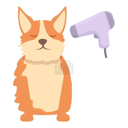 Ilustración de Cuidado perro icono vector de dibujos animados. Animal de spa. Jabón cachorro - Imagen libre de derechos