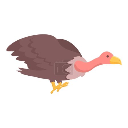 Ilustración de Mosca icono de grifo vector de dibujos animados. Pájaro natural. Grifo de África - Imagen libre de derechos