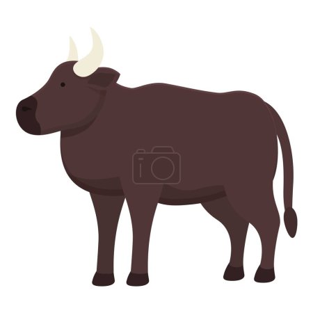 Illustration for Bull icon cartoon vector. Farm cattle. Animal field - Royalty Free Image