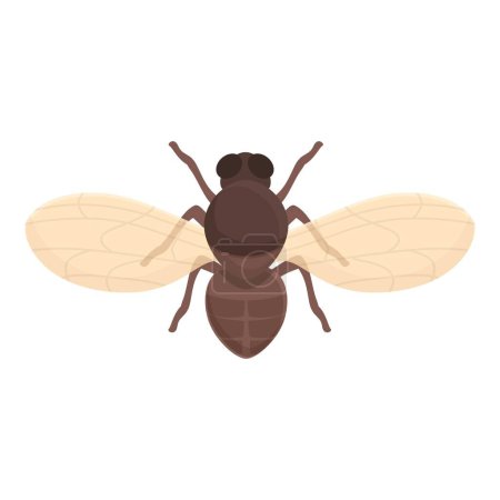 Ilustración de Casa tsetse mosca icono vector de dibujos animados. Insecto africano. Sanidad animal - Imagen libre de derechos