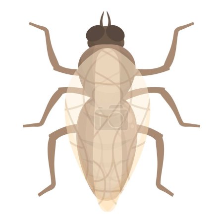 Ilustración de Tsetse volar alas icono vector de dibujos animados. Insecto africano. Naturaleza antigua - Imagen libre de derechos