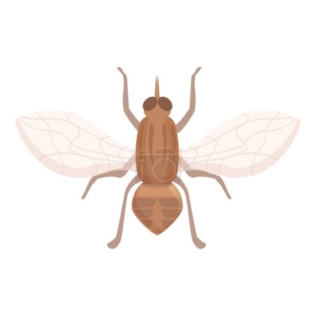 Ilustración de Glossinidae tsetse fly icon cartoon vector. Mosquito insecto. Casa Tik - Imagen libre de derechos