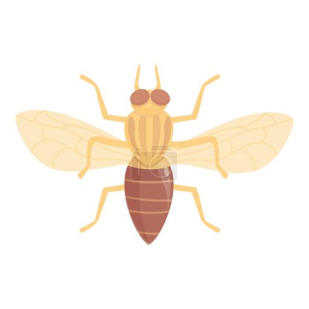 Ilustración de Tsetse mosca insecto icono vector de dibujos animados. Mosquito de África. Alas de casa - Imagen libre de derechos