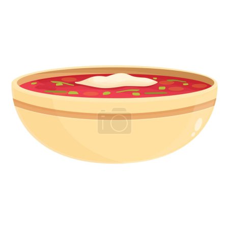 Ilustración de Receta icono de sopa vector de dibujos animados. Comida para platos. Sabrosa cocina - Imagen libre de derechos