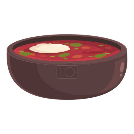 Ilustración de Sabroso icono de comida vector de dibujos animados. Receta de platos. Almuerzo de cena - Imagen libre de derechos