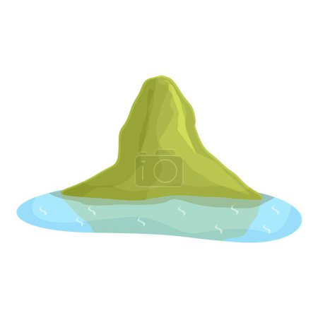 Illustration for Glacier mountain icon cartoon vector. Iceland travel. Country map - Royalty Free Image