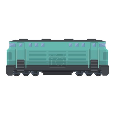 Ilustración de Icono tren vector de dibujos animados. Carril de carga. Aceite de transporte - Imagen libre de derechos
