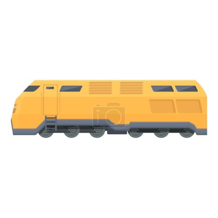 Ilustración de Locomotora icono vector de dibujos animados. Tren de mercancías. Tanque de viaje - Imagen libre de derechos