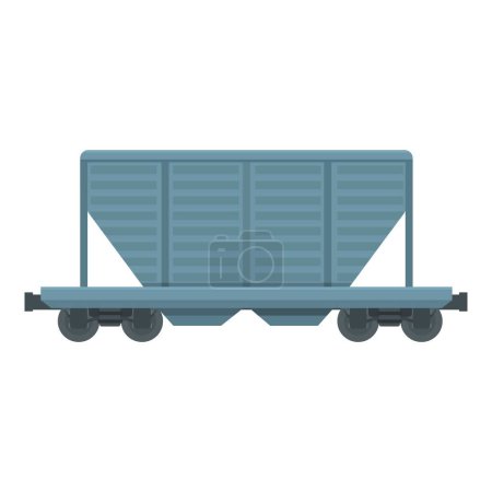 Ilustración de Transporte carro icono vector de dibujos animados. Tren de carga. Transporte de carbón - Imagen libre de derechos