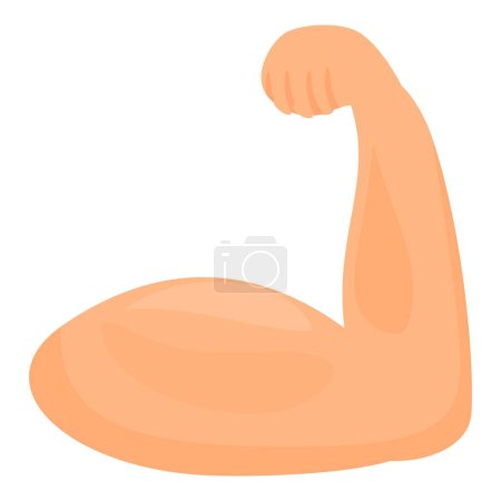 Flex bicep icon cartoon vector. Strong muscular. Function fiber