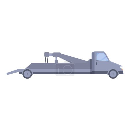 Illustration for Tow truck icon cartoon vector. Hook pull vehicle. Service auto insurance - Royalty Free Image