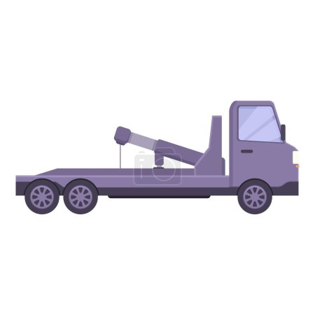 Illustration for Tow truck accident icon cartoon vector. Hook assistance vehicle. Help side lorry - Royalty Free Image