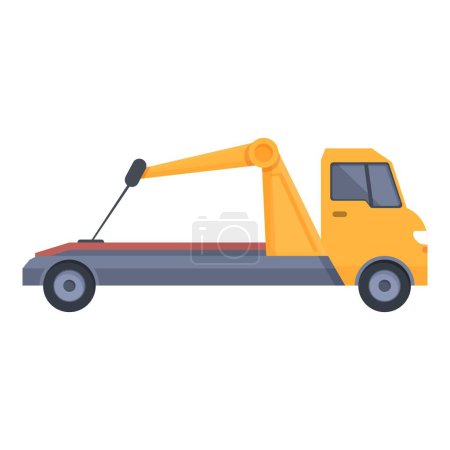 Illustration for Lorry tow truck icon cartoon vector. Help automotive towing. Collision aid - Royalty Free Image