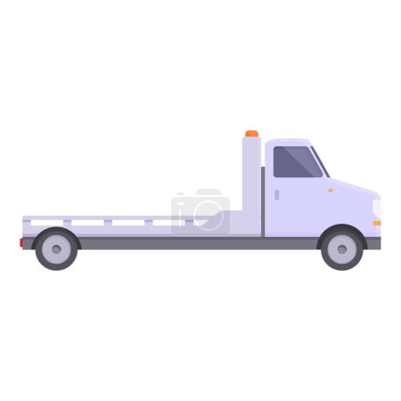 Illustration for Crash tow truck icon cartoon vector. Service auto help. Online insurance car - Royalty Free Image