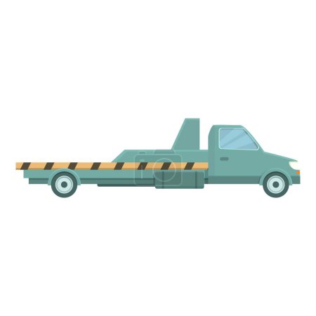 Illustration for Emergency tow truck icon cartoon vector. Crash automotive hook. Traffic collision - Royalty Free Image